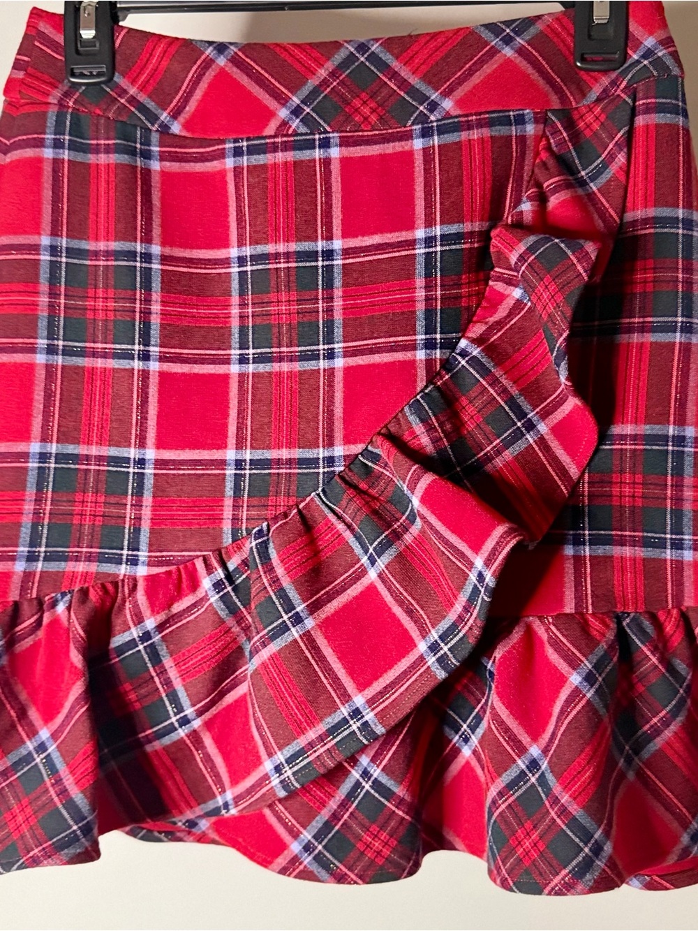 Vineyard Vines Red and Navy Plaid Skirt